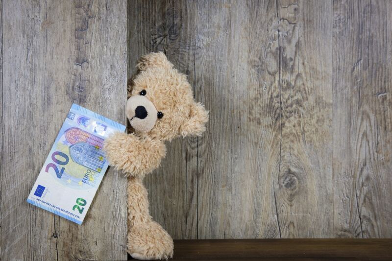 Teddy mit 20-Euro-Schein